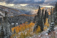 Big Cottonwood Canyon Early Snow and Fall Color - Brighton, Utah Big Cottonwood Canyon Early Snow and Fall Color - Brighton, Utah