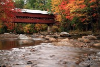 Swift River Covered Bridge with Autumn Colors - Conway, New Hampshire Swift River Covered Bridge with Autumn Colors - Conway, New Hampshire
