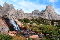 Cirque of the Towers and Waterfall - Wind River Mountains, Wyoming Cirque of the Towers and Waterfall - Wind River Mountains, Wyoming
